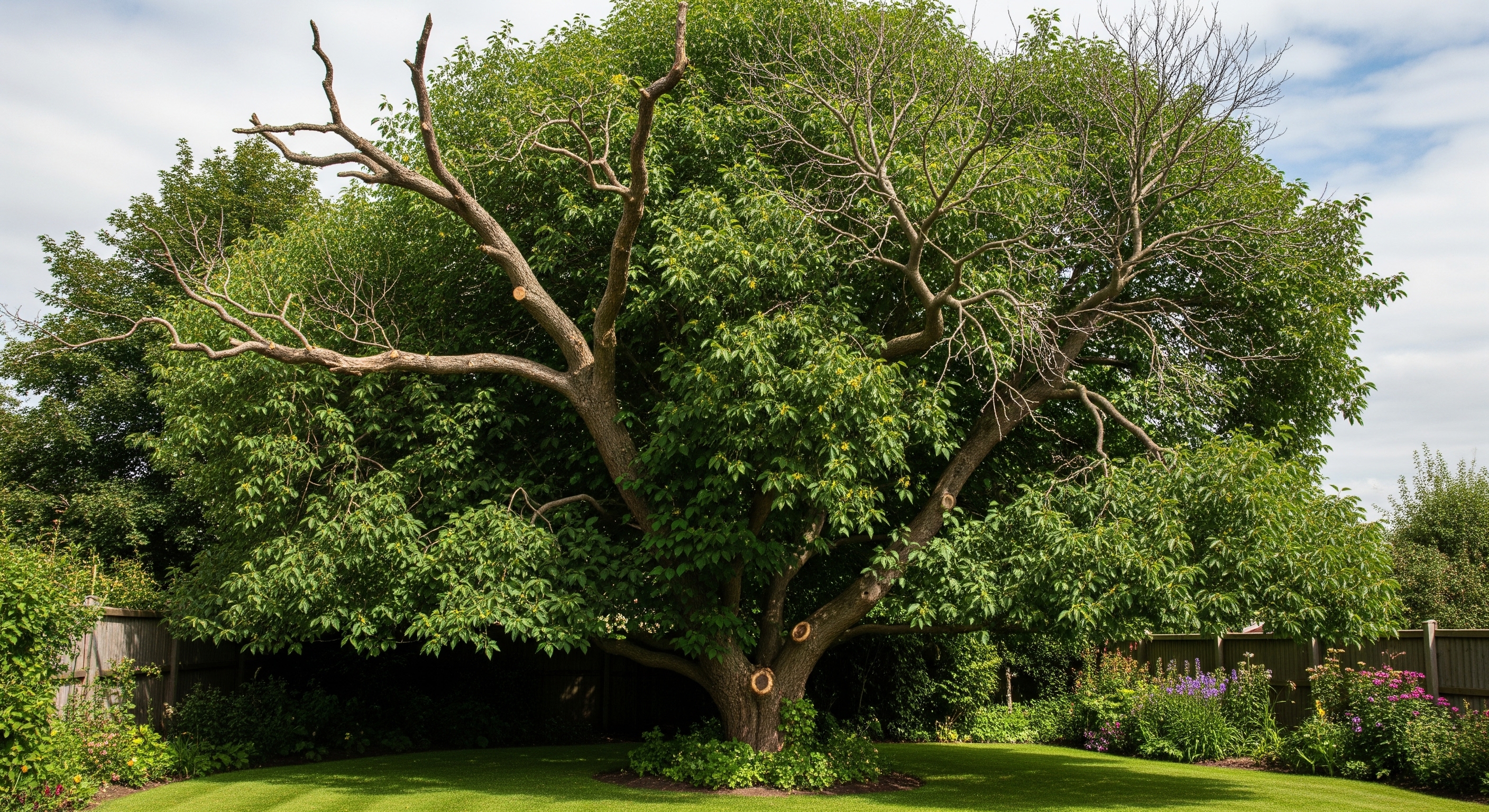 Branches d'arbre mortes et enchevêtrées