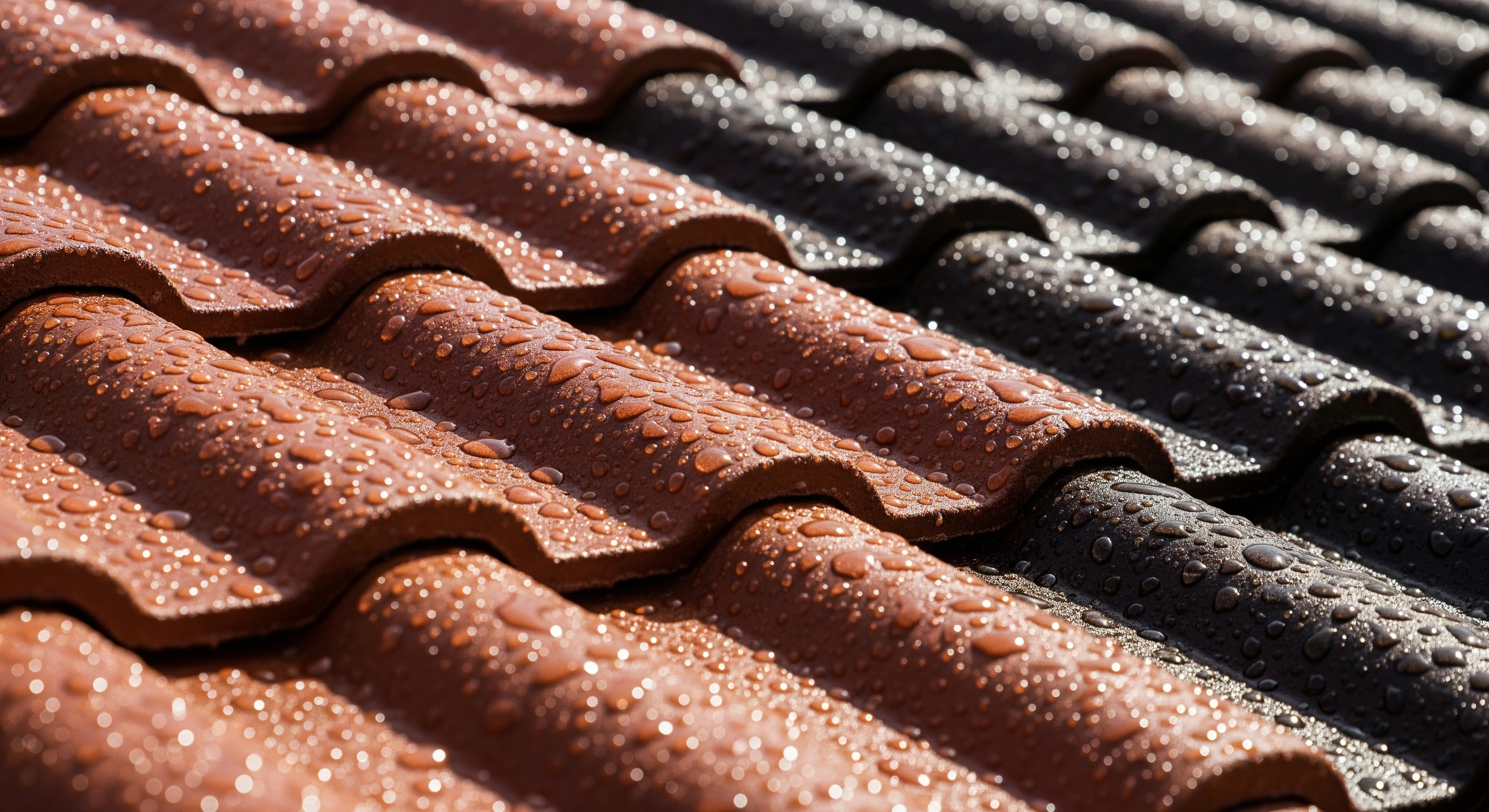 Effet déperlant d'un traitement hydrofuge sur des tuiles