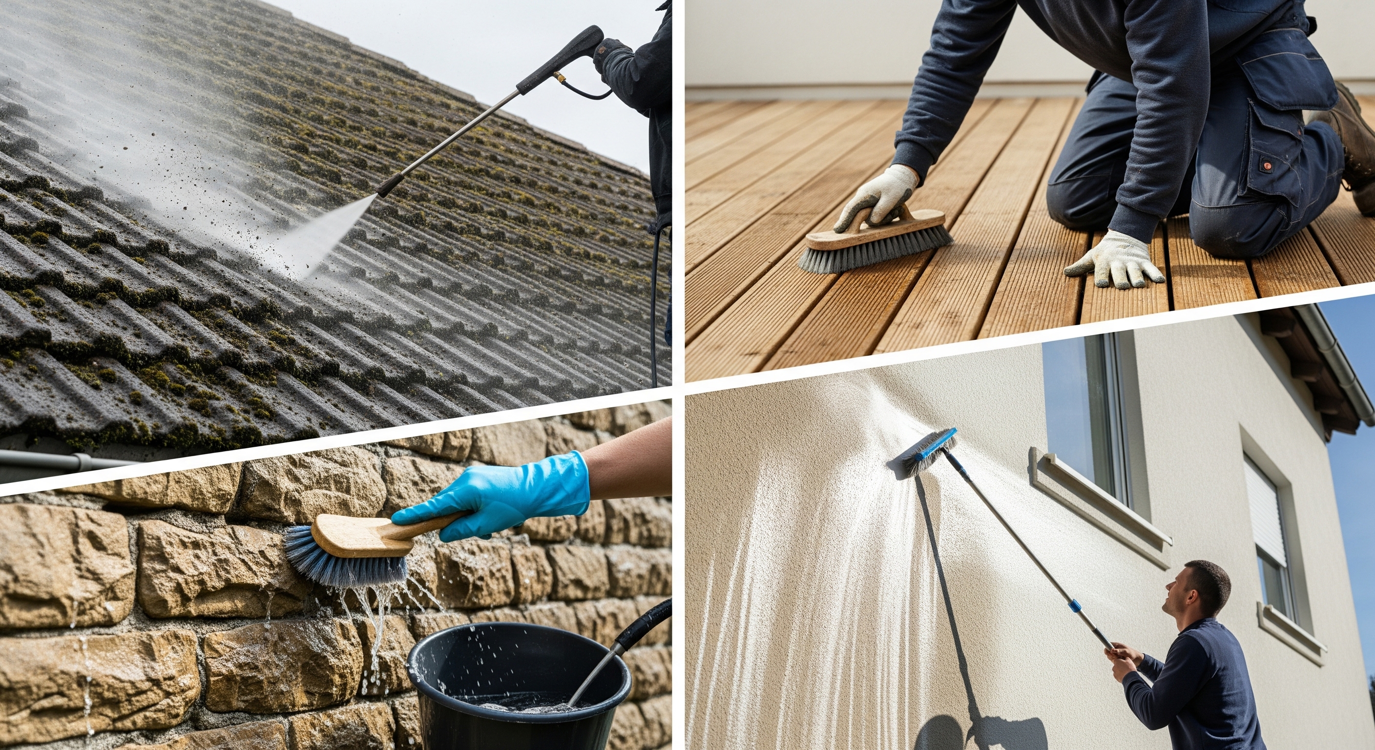 Nettoyage d'une toiture