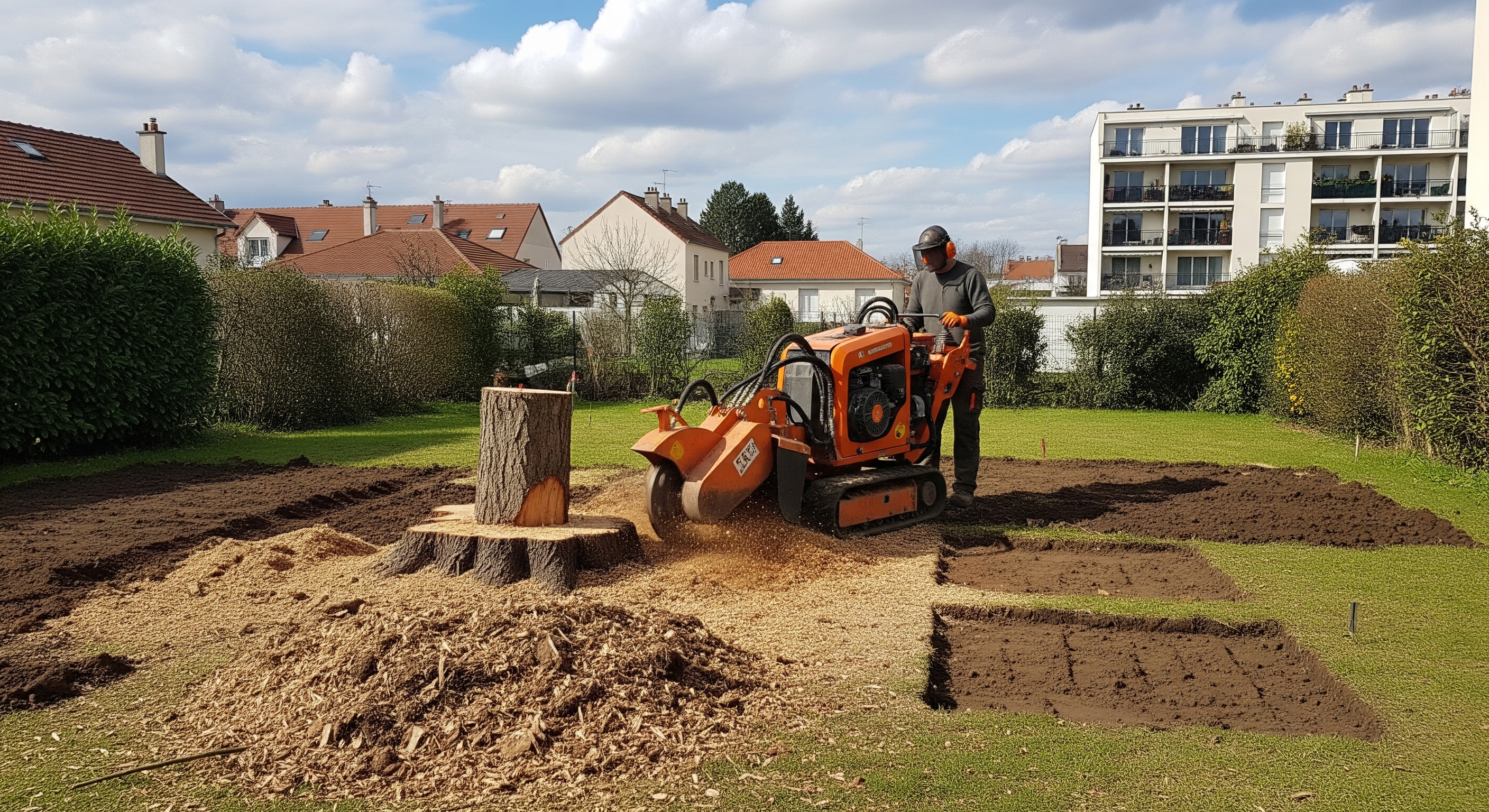 Rognage d'une souche